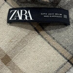 ZARA Beige Plaid Shirt